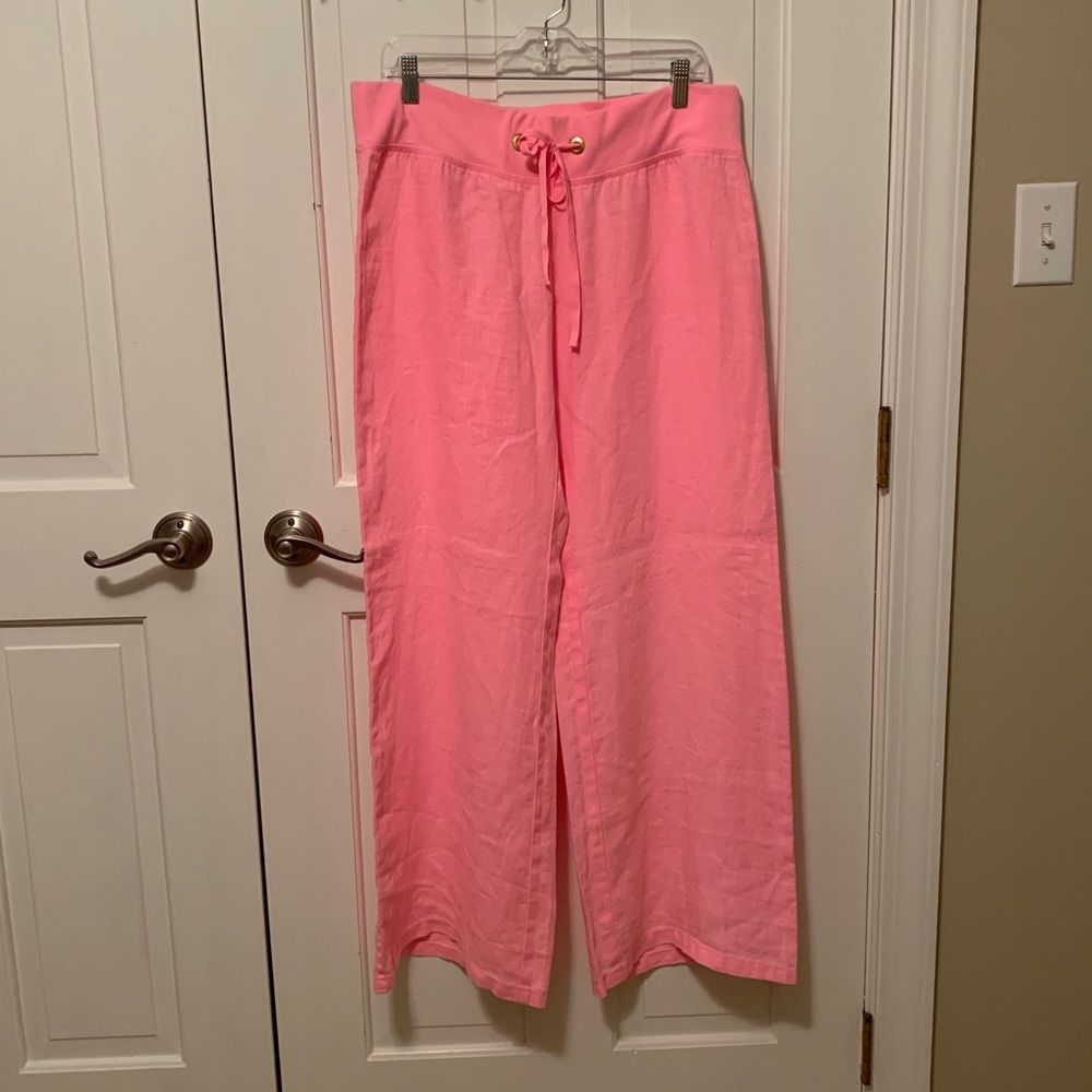 Lilly Pulitzer linen wide leg pant